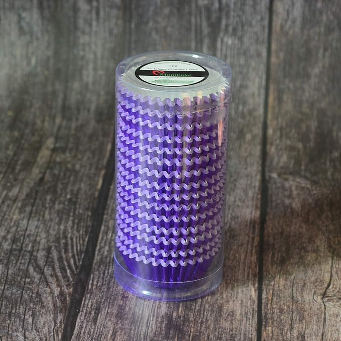 Mini Purple Foil Cupcake Liners Muffin Baking Cups for Party and More, 300-Count