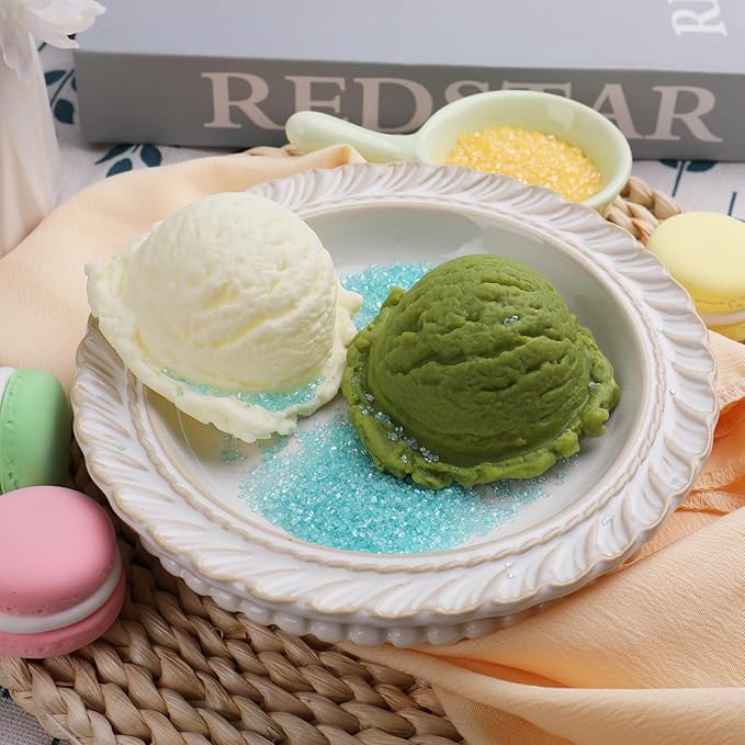 Sanding Sugar Pastel Sprinkles for Cake Decorating, 4 Colors Sparkling Green Yellow Pink Blue Decorating Coarse Sugar Crystals Sprinkles for Cake Cupcakes Cookie Ice Cream Baking Topping