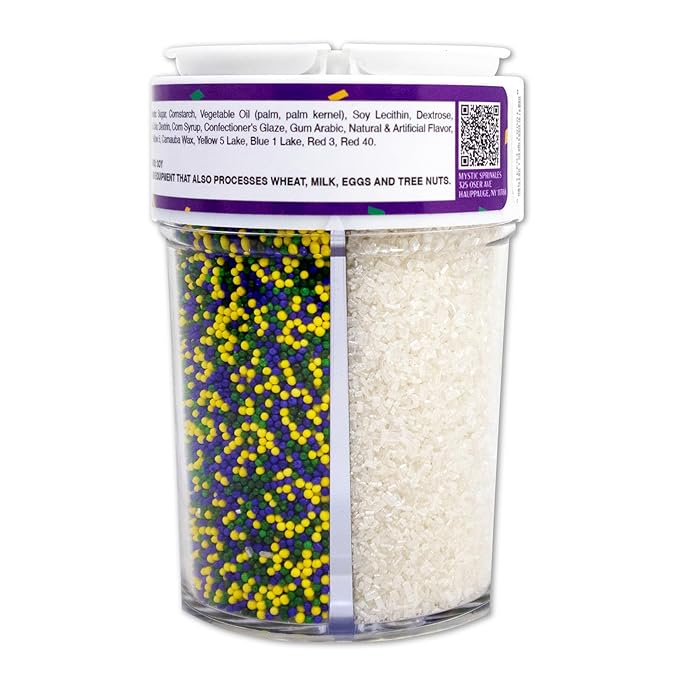 Mystic Sprinkles 4 Cell Sprinkle Assortments (Mardi Gras, Midi)