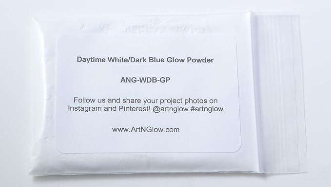 Glow in The Dark Pigment Powder - Neutral and Fluorescent Color for Art Painting, Fine Art, Nail Art Paint, and DIY Crafts - Long Lasting, 10+ Color Options - Neutral Dark Blue - (60 Grams/ 2.12 oz)