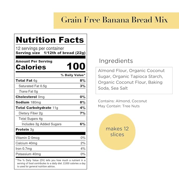 Stellar Eats Grain-Free Banana Bread & Muffin Baking Mix | Gluten-Free, Dairy-Free, Plant-Based, Paleo-Friendly, Naturally Sweet with Coconut Sugar | Almond Flour-Based | 2 Pack