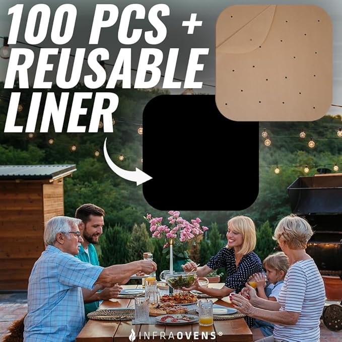 Parchment Paper Sheets for Ninja Air Fryer Pro XL 6-in-1 6.5 qt, Extra Large Square Liners for Air Fryer, Natural Unbleached Pre Cut Square Paper Liners for Airfryers, Toaster Ovens, and Oven Trays