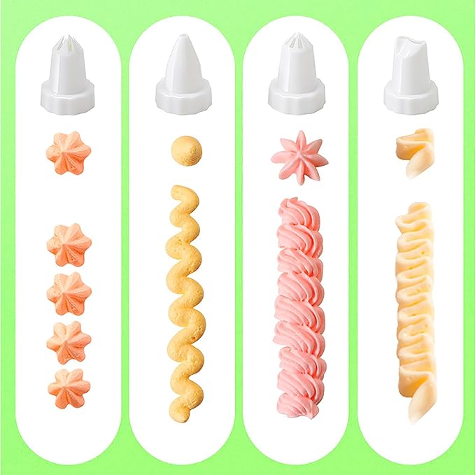 Suuker Cake Decorating Gun, Cupcake Icing Piping Kit, Cake Decorating Kit with 8 Piping Tips, Cupcake Injector/Decorating Icing Set, White