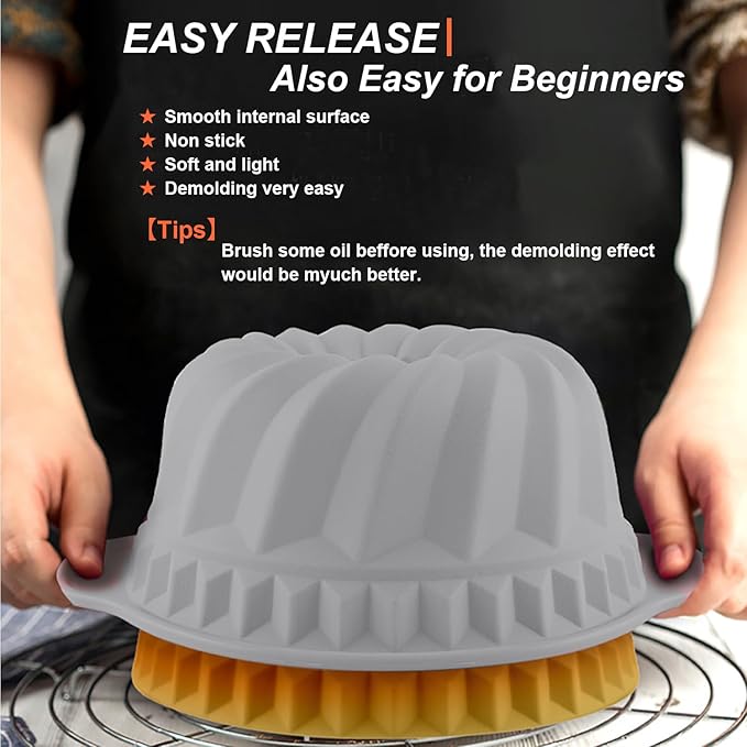 7in1 Nonstick Silicone Bakeware Set Silicone Cake Molds set Including Baking Pan, Cake Mold, Cake Pan, Toast Mold, Muffin Pan, and Cupcake Mold Silicone Brush Set