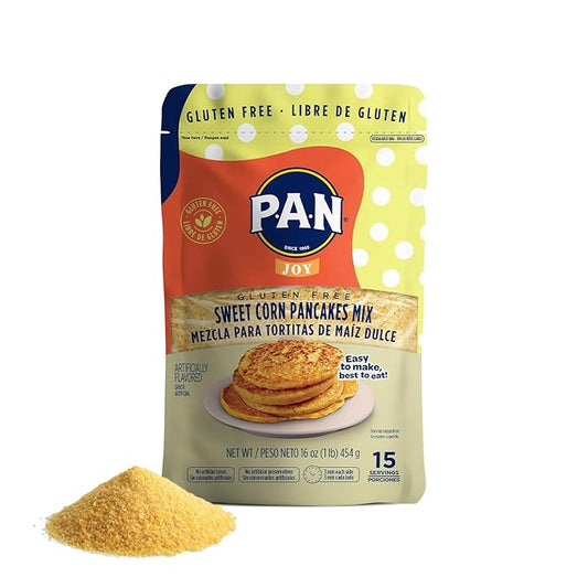 P.A.N Sweet Corn Pancakes Mix – Gluten Free Easy to Prepare 1 lb (Pack of 1)