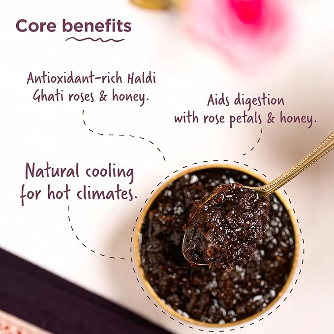 Two Brothers Organic Farms | Natural Gulkand | A Rose Petal Preserve | Sweetened Using Raw Honey | 300gm