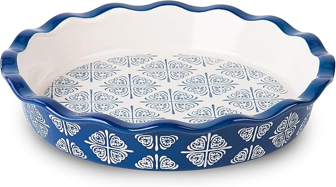 Wisenvoy Pie Pan Ceramic Pie Dish Pie Plate Porcelain Deep Dish Pie Pan Non-Stick Pie Pans