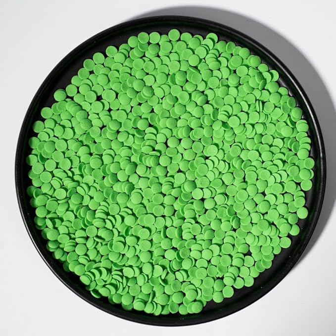 NIPEOR Christmas Green Sprinkles,Rainbow Confetti Sprinkles 3.53oz/100gEdible Sprinkle Topping Confetti Sprinkles, Round Sprinkles for Cake Decorating,, Cupcake, Candy Sprinkles, and Ice Cream Toppings (Rainbow Confetti Green)