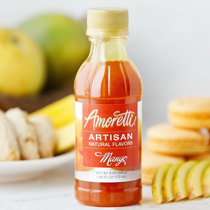 Amoretti - Natural Mango Artisan Flavor Paste, 2.2 lbs, Perfect For Ice Cream, Beverages, Cakes, and more, Preservative Free, Vegan, Gluten Free, No Artificial Sweeteners, Highly Concentrated