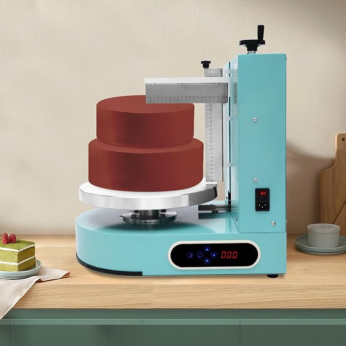 LOYALHEARTDY 200W Cake Spreading Machine with Turntable,Cake Turntable Adjustable Spatula, Touch Control, Cake Icing Machine, Pink - Perfect for Professional Cake Decorating,Green