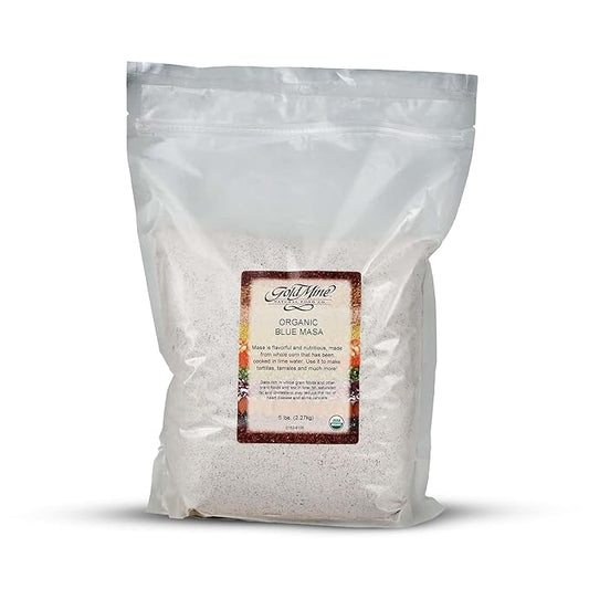 Gold Mine Blue Corn Masa Harina, Macrobiotic, Vegan, Kosher and Gluten-Free Flour for Healthy Mexican Dishes - 5 LBS, 80 oz