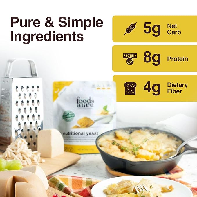 Foods Alive | Non-Fortified Nutritional Yeast Flakes | 6 oz (3-Pack)
