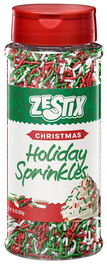Christmas Sprinkles for Baking – Holiday Sprinkles for Desserts and Christmas Cookie Decorations, 10 Ounce