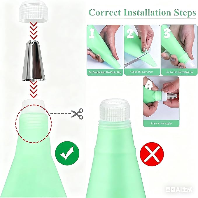 Cake Decorating Kit,Piping Bags and Tips Set,Cake Decorating Supplies,Frosting Piping Kit,Cake Baking Supplies for Beginners (66PS)