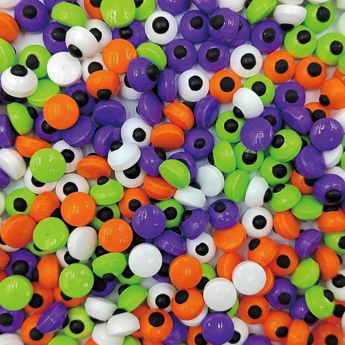 Homankit Edible Candy Eyeballs Eye Sprinkles for Cake Decorating, Multicolour Small Eyeballs Sprinkles for Halloween Cupcake Toppers Baking Cookie Ice Cream Decorations Christmas Supplies
