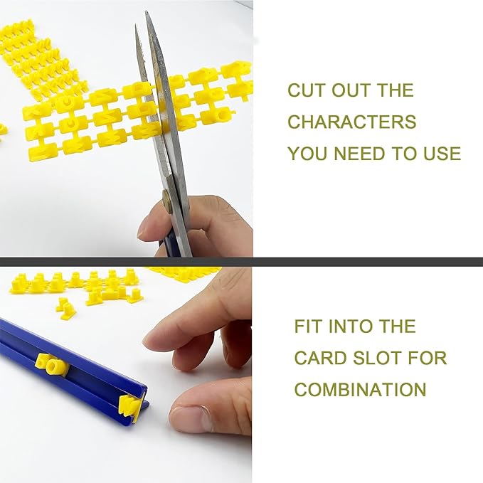 Letter Stamps for Clay-Pottery Stamps with Double Small Alphabet & Numeric Symbols, Also Used as Cookie Stamps Letters & Clay Letter Stamps (Yellow_72pcs)