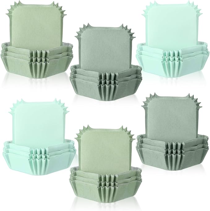 LemonRoad 300pcs Coated Paper Cupcake Liners for Baking Colorful Greaseproof Baking Cup for Muffin Dessert Candy Biscuit Cookies Brownie Wedding Birthday Party Baby Shower(Green,Square)