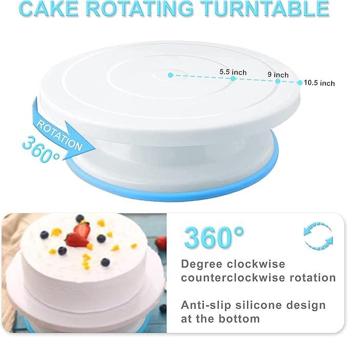 Cake Decorating Kit, 255PS, Round Opening, Cake Decorating Supplies, Piping Bags and Tips Set