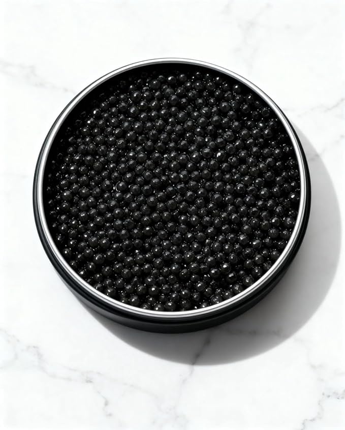 Kaluga Hybrid Black Caviar – 125g – Schwarz Caviar – Premium Imported Sturgeon Roe – Mild, Buttery Flavor – Gourmet Black Caviar for Fine Dining, Gifting & Celebrations