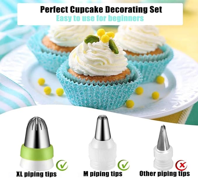 Tingjia 179PCs Round Cake Pans Sets for Baking-Nonstick 8 Inch Springform Cake Pan Set of 3 with Cake Decorating Supplies Kit, Cake Leveler, Icing Tips, Piping Bags, Spatula, and Baking Pans Set