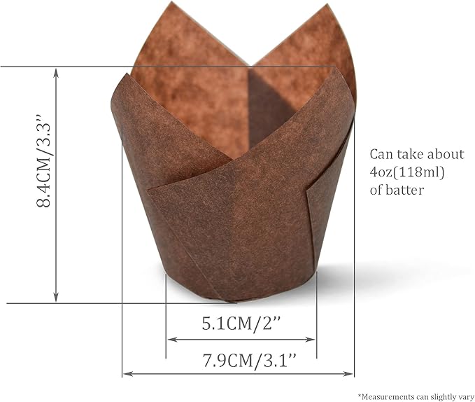 1000pcs Unbleached Newspaper Medium Size Tulip Baking Cups Cupcake Liners Muffin Liners Greaseproof Paper