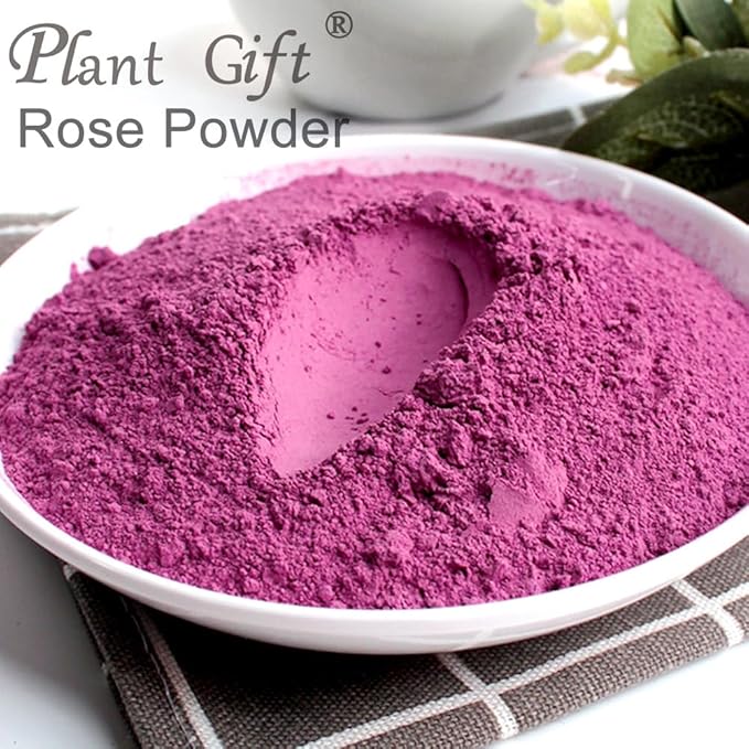 100% Natural Pure Rose Powder 100g/3.52oz 玫瑰粉 Edible Rose Petal Powder for Cooking & Baking - Natural Powdered Organic Rose Petals for DIY Face Masks, Skin & Hair Care Products