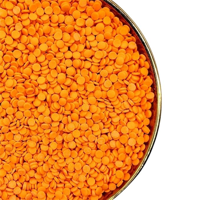 NIPEOR Rainbow Sprinkles Orange Confetti Sprinkles 3.53oz/100gEdible Sprinkle Topping Confetti Sprinkles, Round Sprinkles for Cake Decorating,, Cupcake, Candy Sprinkles, and Ice Cream Toppings (Rainbow Confetti Orange)