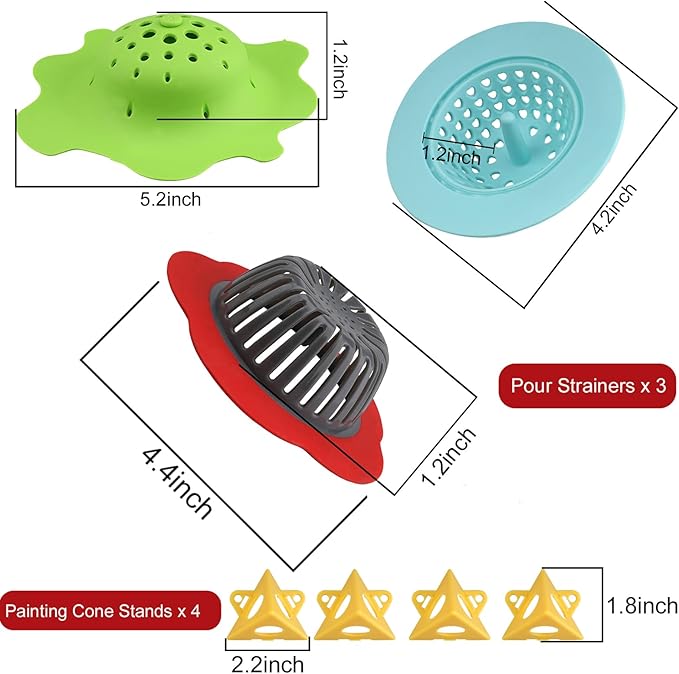 11”Rotate Turntable Sculpting Wheel with Pour Painting Supplies Acrylic Pouring Strainers for DIY Art Pouring Acrylic Paint Kit