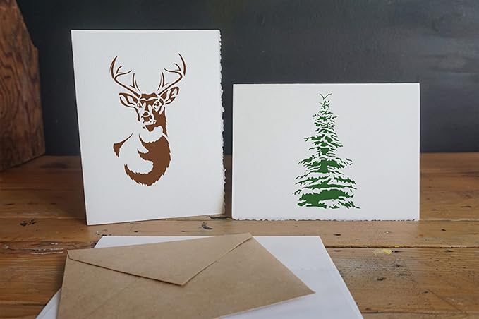 Stencil1 Ultimate Winter Holiday 16 Pack Set Stencil – Reusable Winter Christmas Template for DIY Crafts, Holiday Decor, Painting on Wood, Fabric, Cards & More - 8.5" x 11"