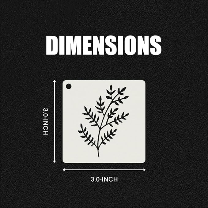 100Pcs Stencils for Painting, 3 Inch Reusable Small Stencil Flower Plant Animal DIY Craft for Rock, Walls, Canvas, Drawing, Art Scrapbook Home Decor.