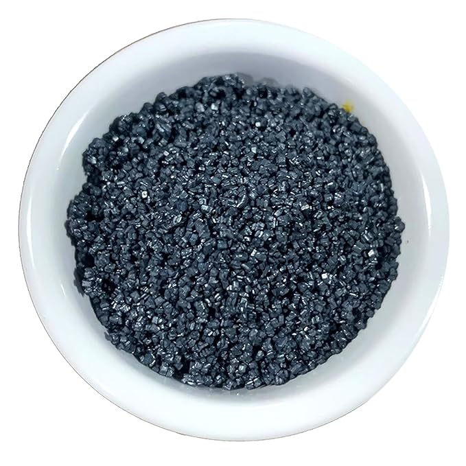 Ultimate Baker - Sanding Sugar, Black - Vibrant, Naturally Colored Baking & Decorating Sugar, Perfect for Sprinkling on Cakes, Desserts & Confections, Medium Crystal - 8oz