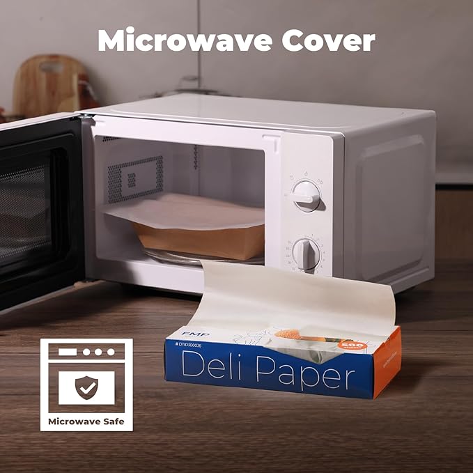 Fit Meal Prep [6000 Pack] 10 x 10.75" Wax Paper Sheets for Food, Interfolded Precut Deli Pop Up Grease-Proof Sandwich Paper Wraps, Waterproof for Lunch, Food Basket, Microwave Cover, BBQ