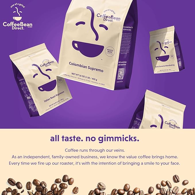 Coffee Bean Direct Decaf White Russian Flavored, Whole Bean Coffee, 5 Pound Bag (Pack of 1)