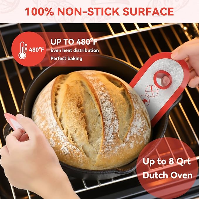Joyyy Sourdough Starter Kit, Banneton Bread Proofing Basket, 8.5Inch Proofing Basket for Baking, Banneton Bread Baking Gift Set, Sourdough Bread Baking Supplies (Pink)