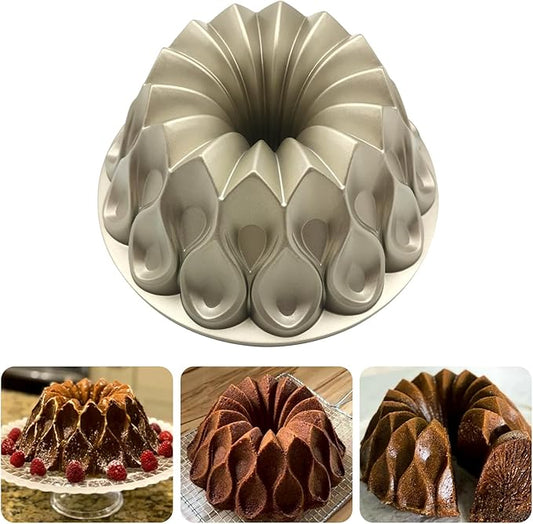 Charlotte Cake Mold Aluminium Kitchen Accessories Decoration Round Christmas Wedding Family 3D Charlotte Cake Pan (Crown shape)