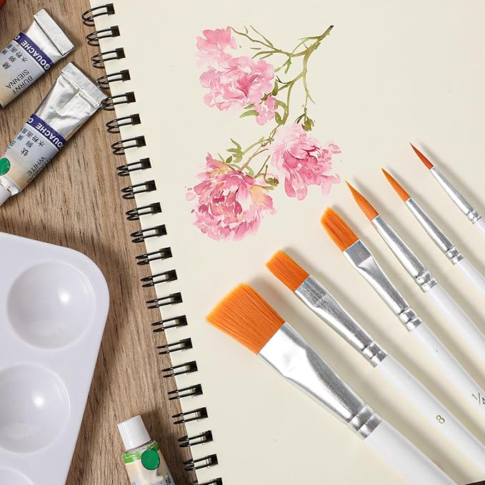 6 Pcs Cake Painting Brushes, Soft Cake Decorating Brushes Food Safe Cookie Paint Brush DIY Multifunction Nylon Brush for Pastry, Cookie, and Cakes Decoration