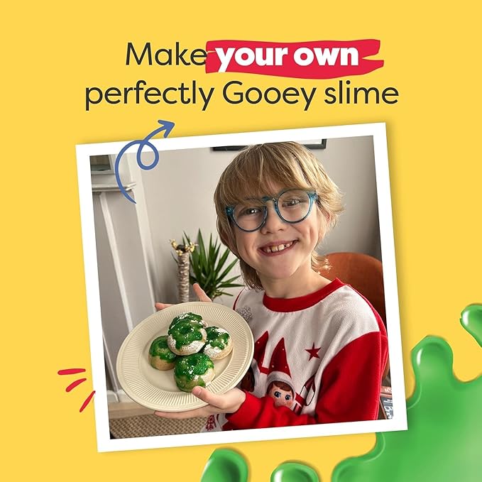 Baketivity Green Donut Kids Baking Kit | Edible Kit for Girls & Boys Ages 6-12 | DIY Donut Slime Baking Kit and Kids Baking Set with Pre-Measured Ingredients & Donut Mold