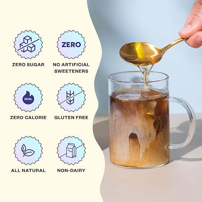 Coffee Syrup - Zero Sugar, Zero Calorie, Flavoring Syrup for Coffees, Coffee Bar Accessories - Great for Flavoring All Types of Drinks – Vanilla