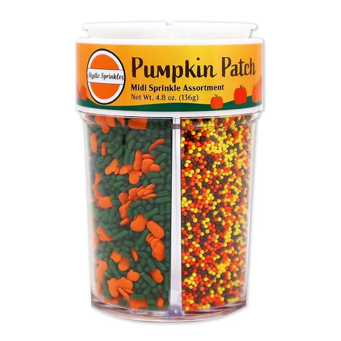 Mystic Sprinkles 4 Cell Sprinkle Assortments (Pumpkin Patch, Midi)