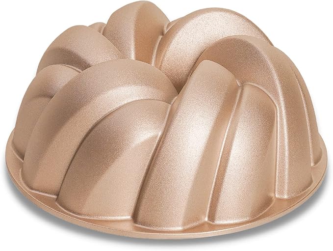 Baker's Secret Fluted Cake Pan, Heavy Duty Die Cast Aluminum Fluted Cake Baking Pan, 2 Layers Non-stick Coating For Easy Release (Cordon)