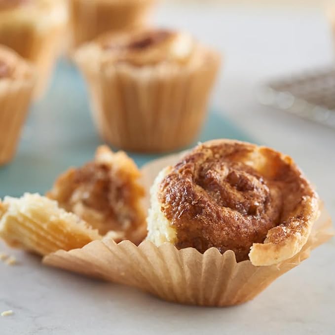 PaperChef – Mini Parchment Baking Cups – Easy Release, Non-Stick, Unbleached & Compostable – Perfect for Mini Muffins & Cupcakes – 90 Count - 4 Pack
