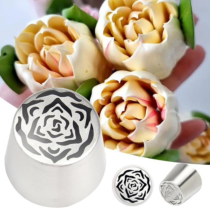 Extra Large Russian Piping Tips for Marshmallows Stainless Steel Flower Frosting Nozzles many styles Cake Decorating Baking tool for Buttercream, Cupcakes Cookies(SL58)
