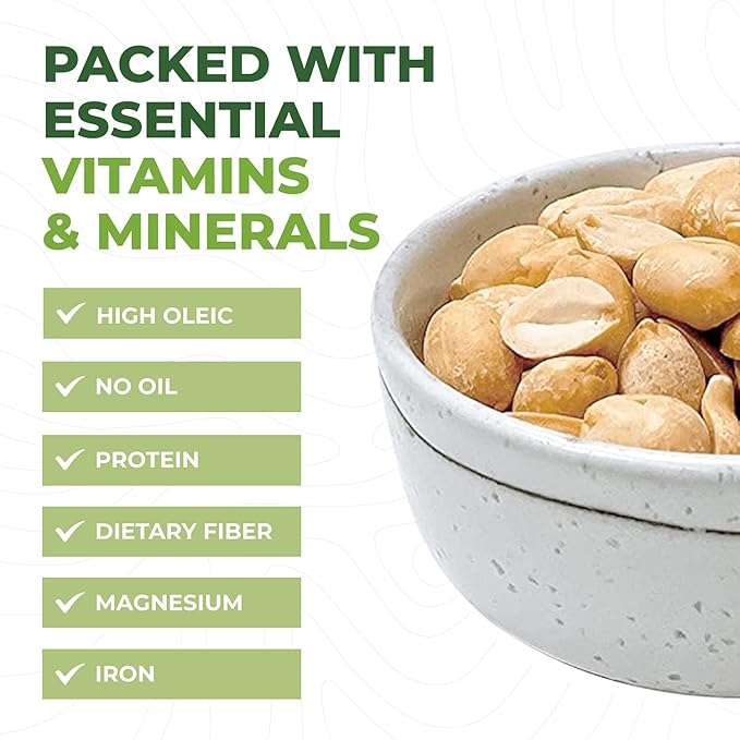 Beyond Nature Dry Roasted Peanuts – Unsalted 2 Pound (32 oz) Vacuum Sealed Non GMO, No Oil & No Salt, Low Carb, Keto Friendly & Vegan Snack