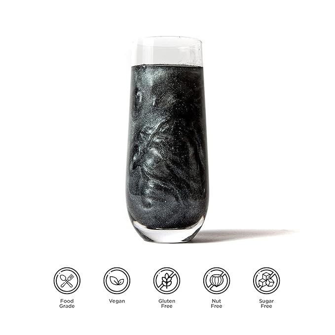 Blacksherbet Edible Glitter Spray, (10g) | 100% Edible | Cakes, Cupcakes, Cocktails, Edible Drink Glitter, Chocolate. Food Grade Glitter & Dusts. Kosher (Silver)