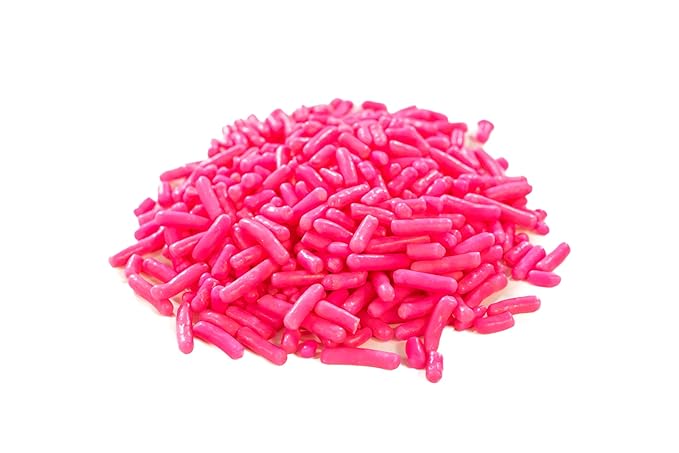 Bakerpan Pink Jimmies Sprinkles - 6 Ounces Pink Sprinkles for Cake Decorating - Edible Sprinkles for Cupcakes, Ice Cream, Cake Decorations (Made in USA)
