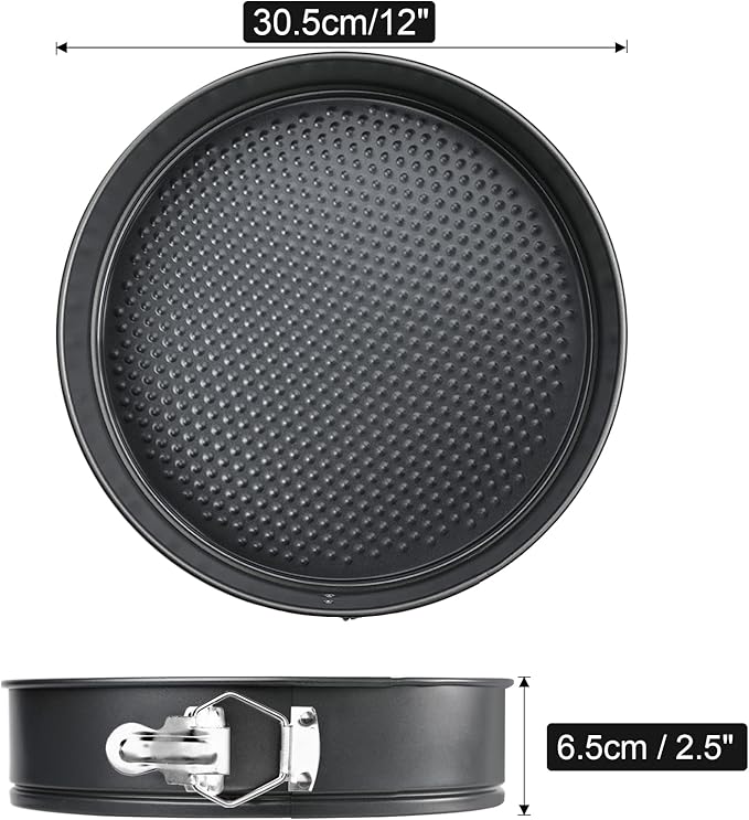 Webake Springform Pan 12 Inch, Nonstick Cheesecake Pan with Removable Bottom Large Cake Tin Baking Mold for Christmas Birthday Baby Shower (Pack of 2)