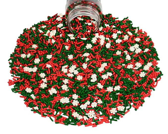 Mystic Sprinkles Christmas Holiday Sprinkle Mixes (Dashing Through the Snow Sprinkle Mix 3.1oz)