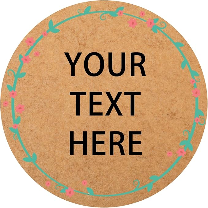 60-1000 pcs Custom Stickers Kraft Pape Labels, JOVELLO Personalize Business Logo Labels, Label Stickers for Baking Packaging,Envelope Seals, Small Business