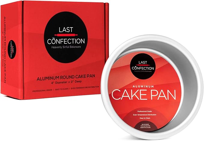 LAST CONFECTION 4" x 2" Aluminum Round Cake Pan - Professional Bakeware