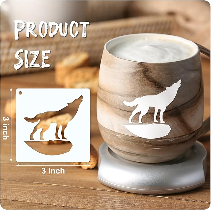 66 Pcs Small Stencils for Crafts Reusable 3 Inch Stencils for Painting on Wood DIY Craft Paint Template for Wall Home Decor Card Rock Canvas Drawing Holiday Ornament(Animal)